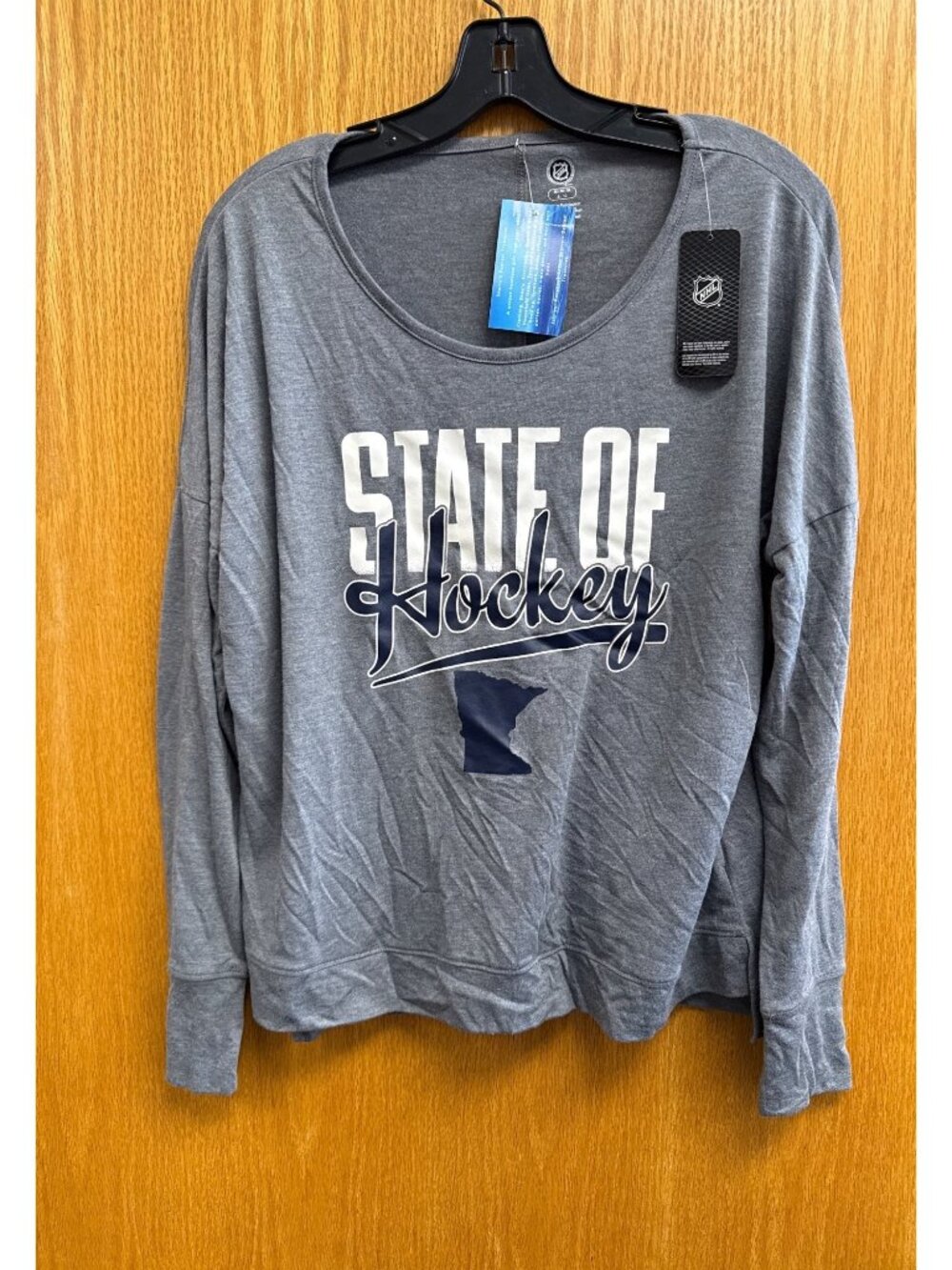 NHL State Of Hockey Womens Gray Long-Sleeve Shirt Size M 8/10 Official Licensed